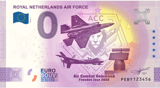 Thumbnail van een extra afbeelding van het spel 0 Euro biljet 2022 - Koninklijke Luchtmacht