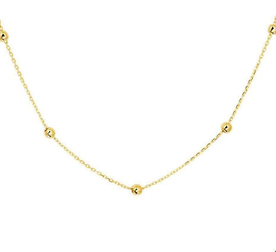 Collier or jaune ancre et boules 1 4019284