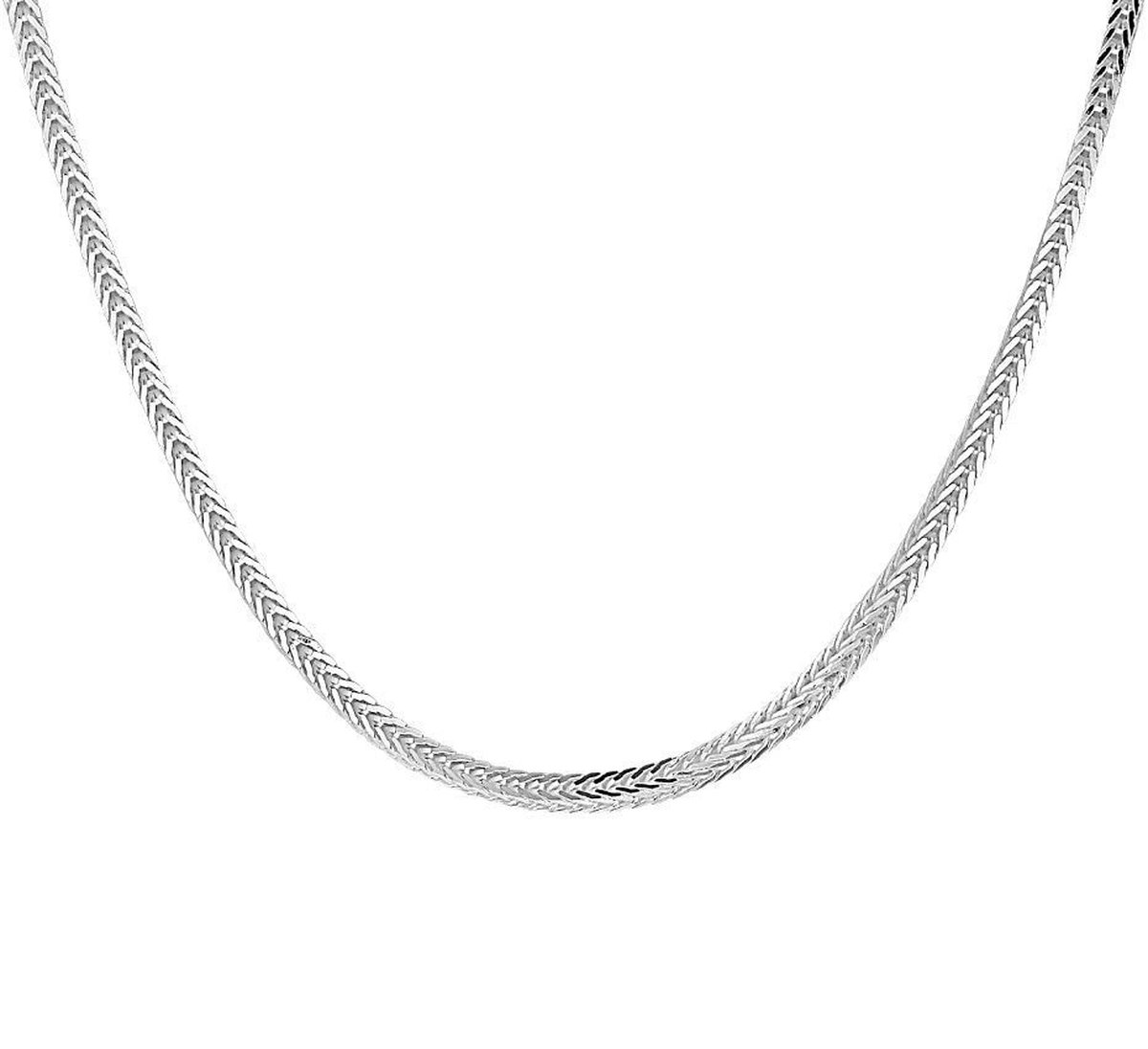 Zilveren Collier vossestaart 2 1021149 50 cm