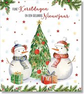 Lannoo - 16 Dubbele Kerst/Nieuwjaarskaarten - Witte envelop - 12 x 13,3 cm