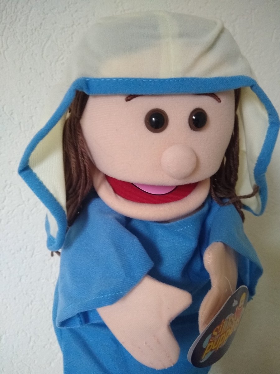 Sillypuppets - Bijbelse handpop Maria 35 cm - Bijbelverhalen - Kerstverhaal - Doop - Communie