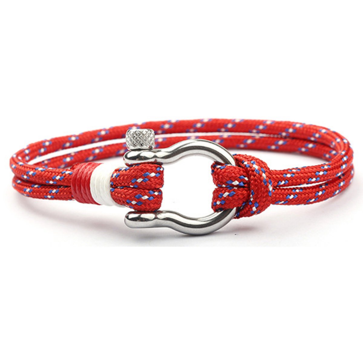 Kungu - Rood & Stippen - Luxe rope armband voor heren en dames - Outdoor Milano line - Cadeau - Geschenk - Voor Man - Vrouw - Armbandje - Jewellery