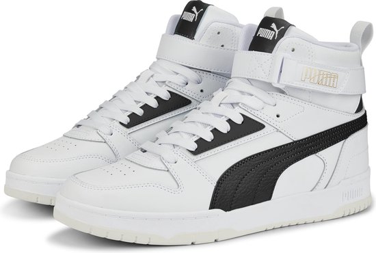 Baskets pour femmes unisexes PUMA RBD Game - White/ Noir / TeamGold - Taille 44,5
