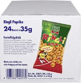 Funny-Frisch Ringli aardappelsnack met paprikasmaak 24 x 35 g zakjes