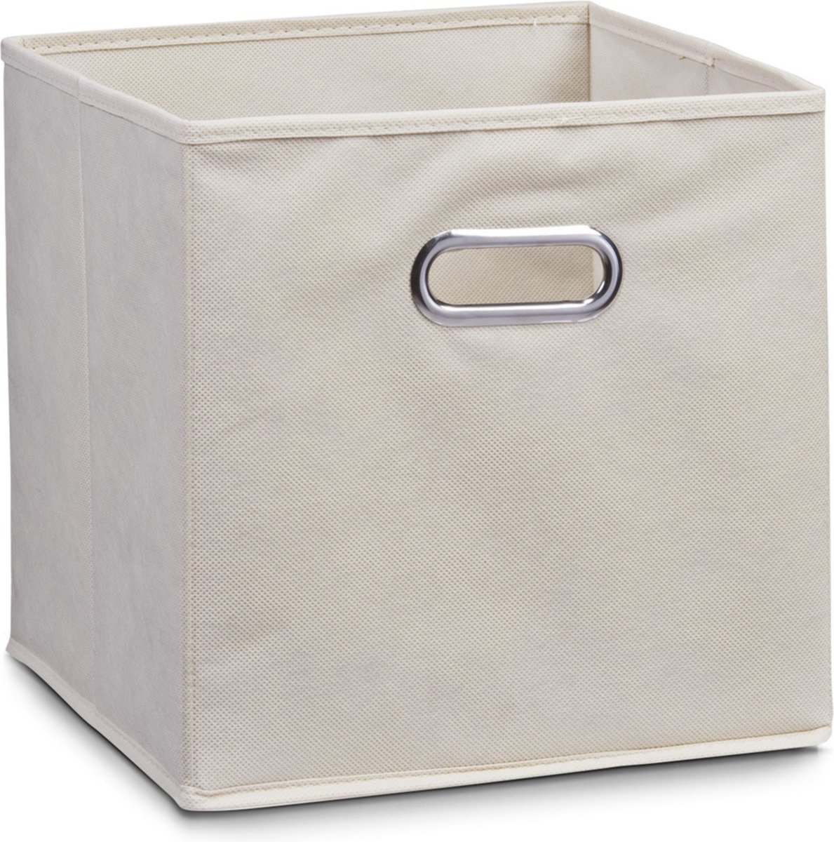 Zeller Opbergmand/kastmand - Set van 8x stuks - beige - 28 x 28 cm - polyester - Speelgoed manden - Opruimmanden