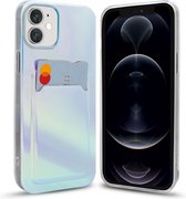 Laser case IMD geschikt voor iPhone 11 - Hoesje met pasjeshouder geschikt voor iPhone 11 hoesje - Siliconen case met pashouder geschikt voor iPhone 11