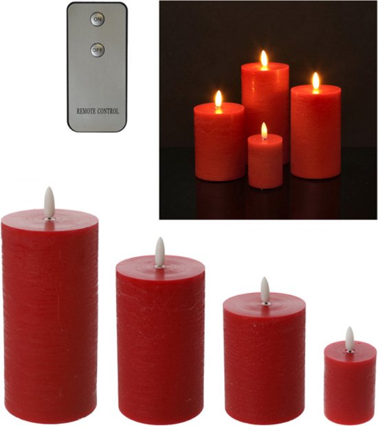 Ensemble de bougies à Led 4 pièces - avec télécommande - lumière de bougie  blanche... | bol.com