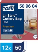 Pochette Tork LinStyle® 1-laags 50st duurzaam rood 509604 | 240 stuks