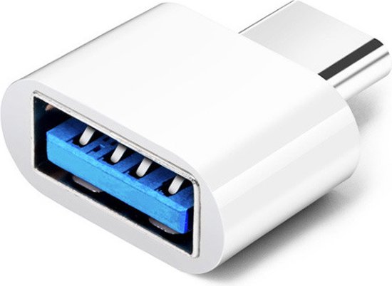 USB Type C naar USB-A adapter OTG Converter USB 3.0 - USB C to USB A HUB - Mini - Wit
