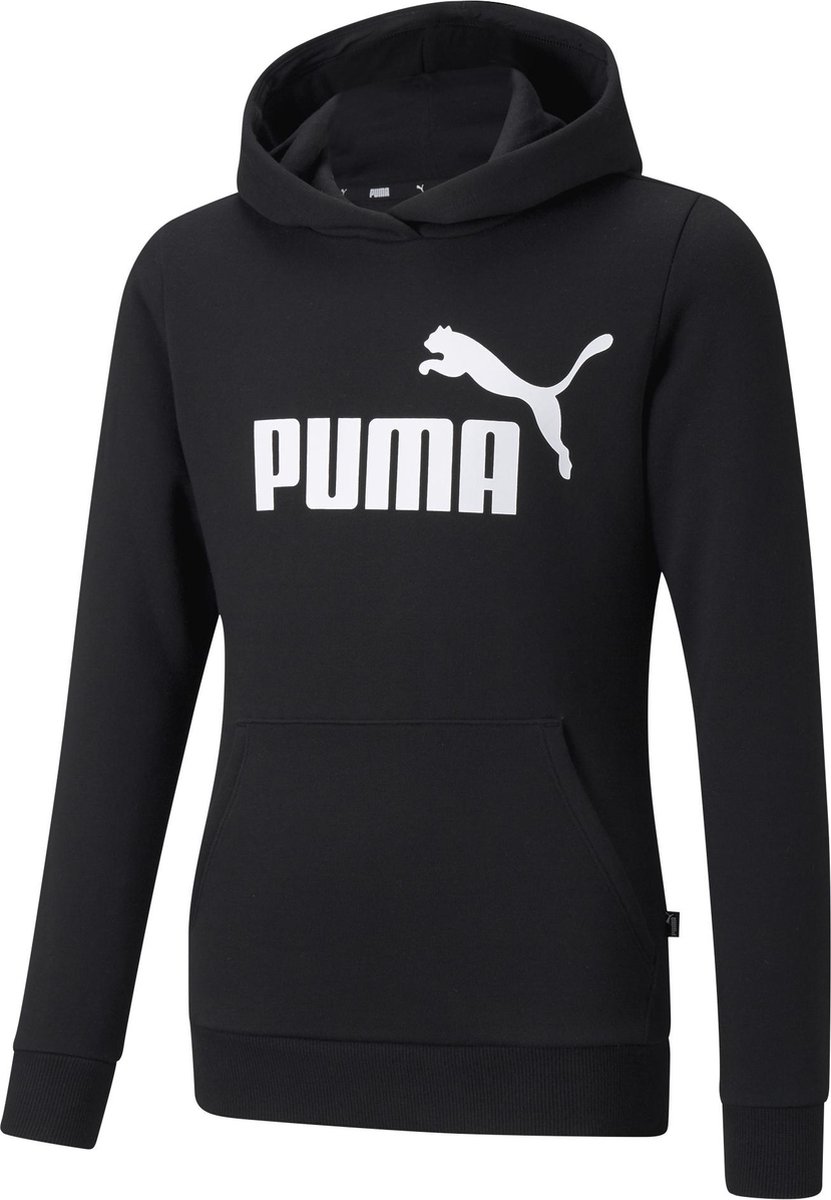 PUMA ESS Logo Hoodie FL G Meisjes Trui Zwart