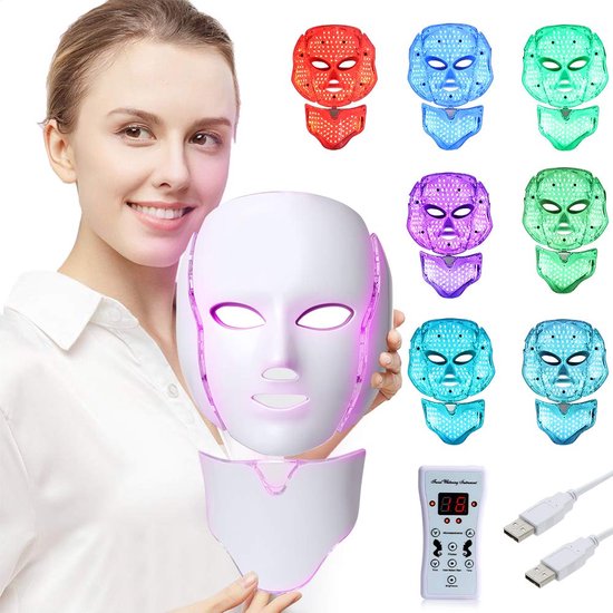 Foto: Veneux led gezichtsmasker led masker huidverzorging lichttherapie