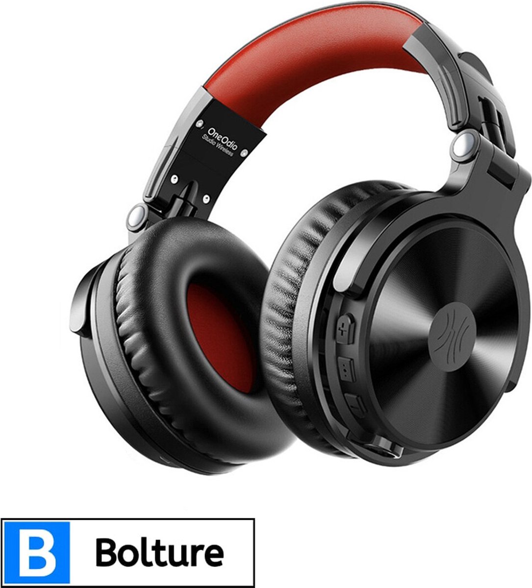 Bolture Koptelefoon met Draad - Hoofdtelefoon met Kabel voor Muziek - Headset met Microfoon - DJ - Studio - 110 uur speeltijd