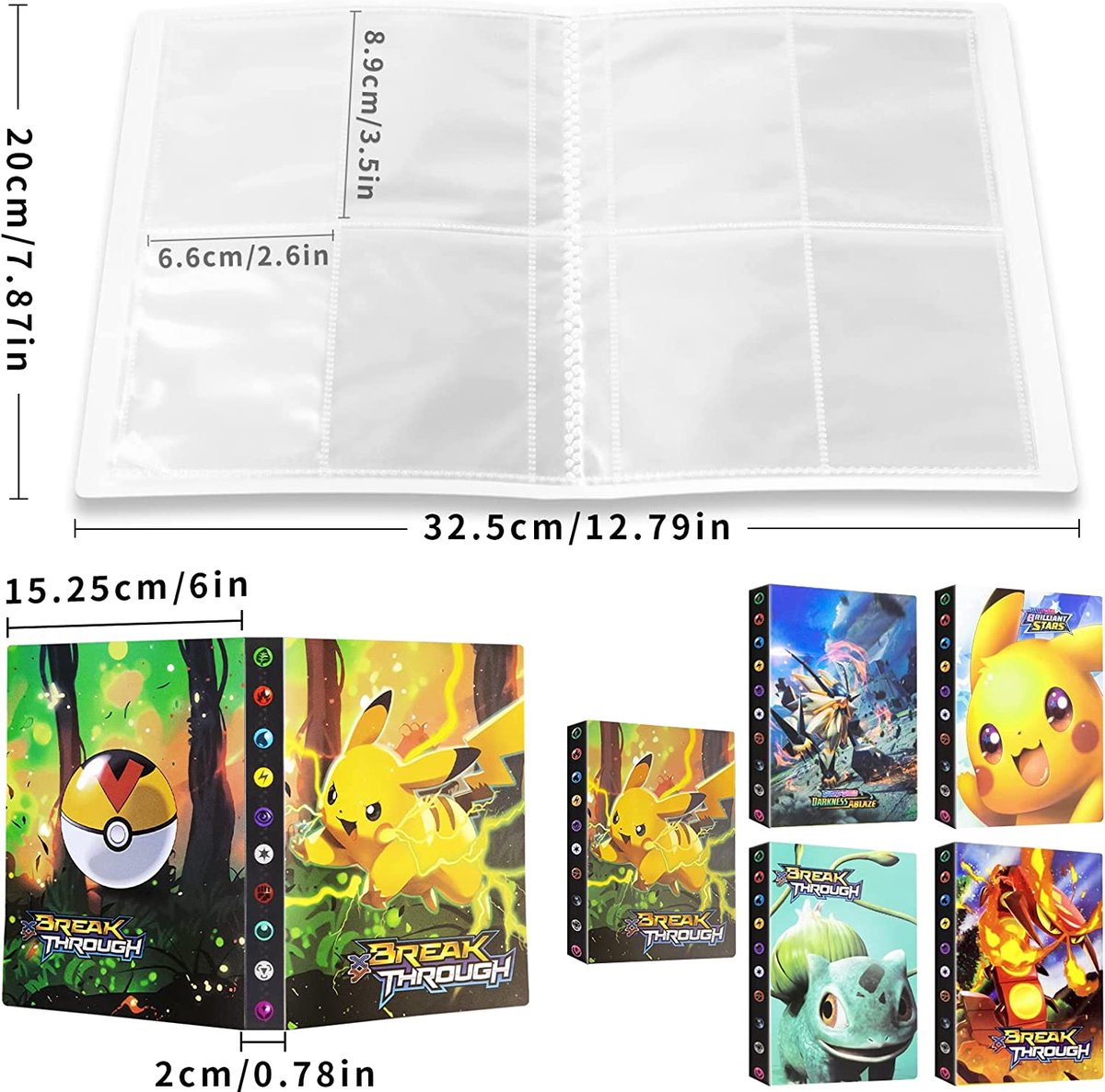 Album de collection pour cartes Pokémon - Pochette de cartes - Pochette ...
