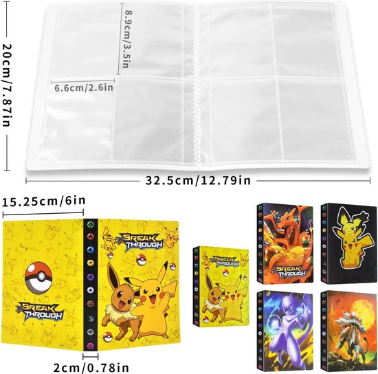 Thumbnail van een extra afbeelding van het spel Verzamelalbum voor Pokemon-kaarten – Kaartenmap -  verzamelmap - Tas Hoes voor Pokemon-kaarten Kaart Draagtas voor Pokemon, opbergdozen voor ruilkaarten