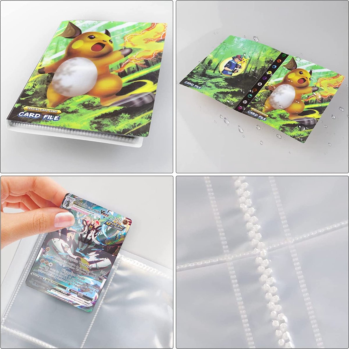 ERNAN Album de collection pour cartes Pokémon - 50 pages - Capacité