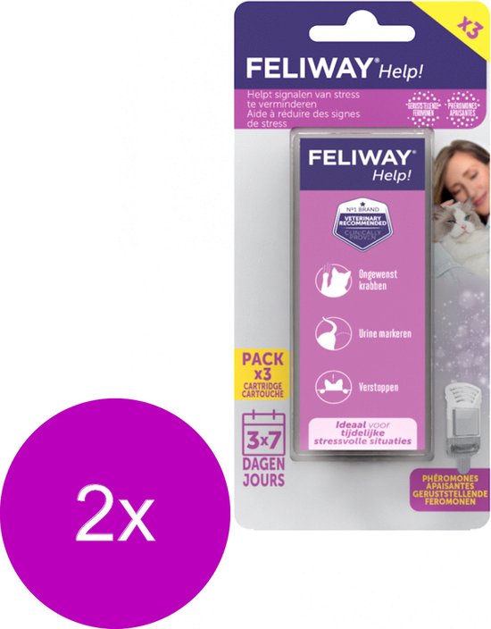 Feliway Help! Cartridges - Anti stressmiddel - 2 x 3 stuks