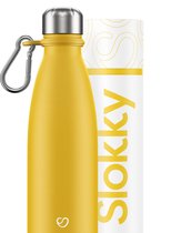 Slokky - Matte Yellow Thermosfles & Karabijnhaak - 500ml