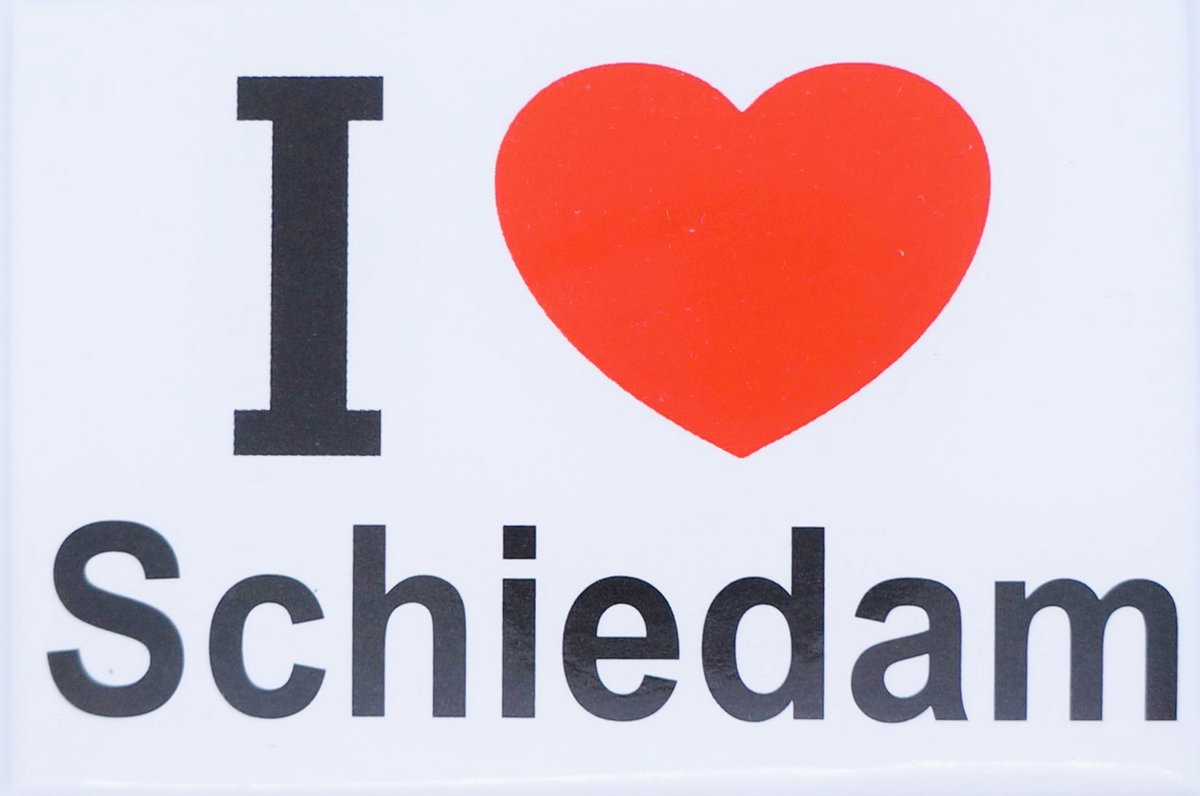 Koelkast magneet I love Schiedam.