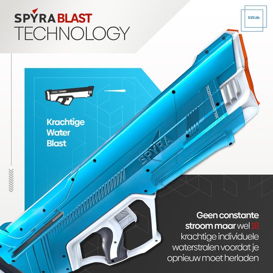 Pistolet à eau 100% manuel avec indicateur de réservoir mécanique SpyraLX Red Spyra