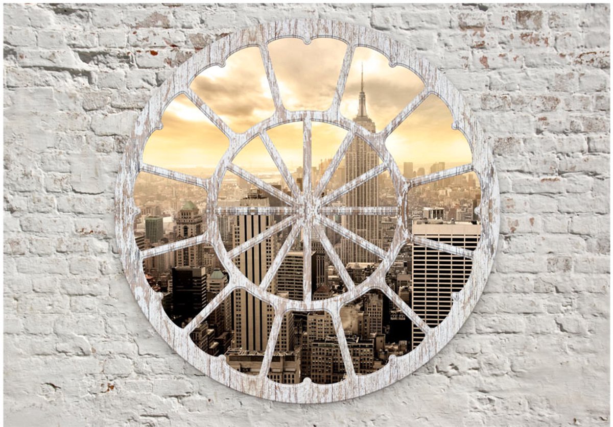 Fotobehang - New York: A View through the Window.