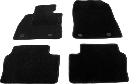 Tapis de voiture sur mesure - tissu noir - pour Mazda 2 à partir de 2014-