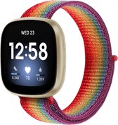 Compatible Fitbit Versa 3/4 & Sense 1/2 - Bracelet boucle Sport - Multicolore - By Qubix Smartwatch straps strap Bracelet Wristband Strap Band Watchband