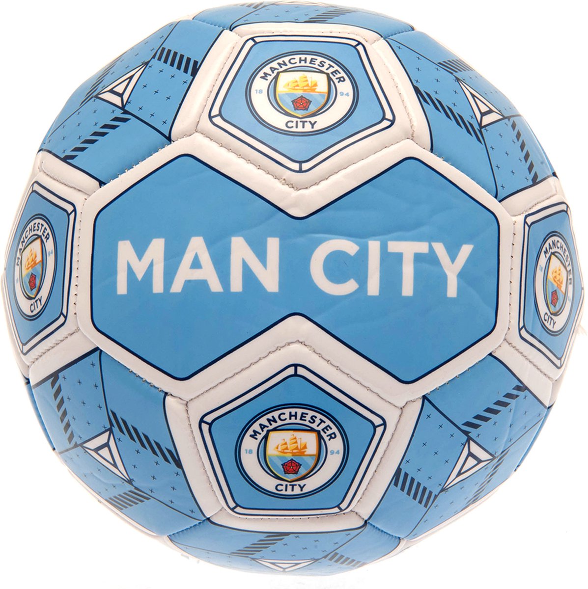Manchester City voetbal HEX - maat 3 - blauw/wit