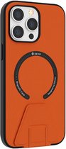Hoesje geschikt voor Apple iPhone 14 Pro - Devia Magnetische Case - Back Cover met Standfunctie & Oplaadfuncties - Oranje