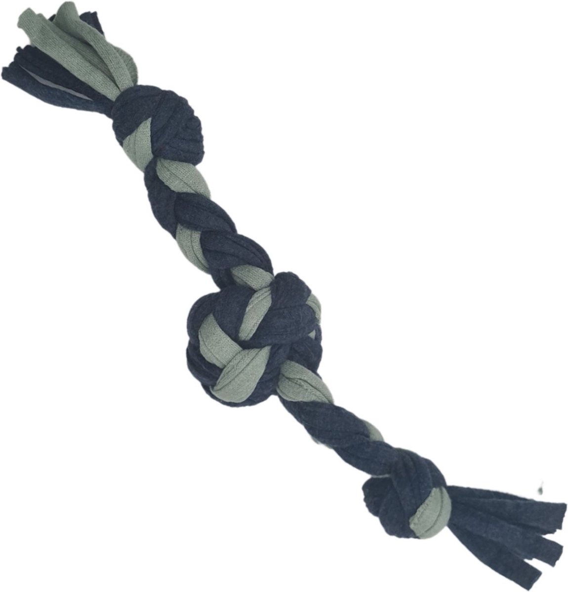 Puppyspeeltje rubber driehoek met flos
