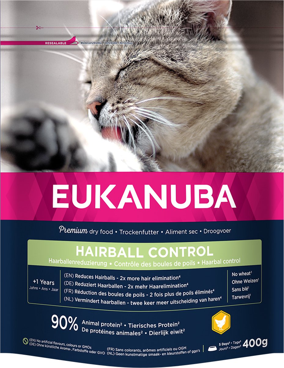 Eukanuba cat ad hairball control 400g
