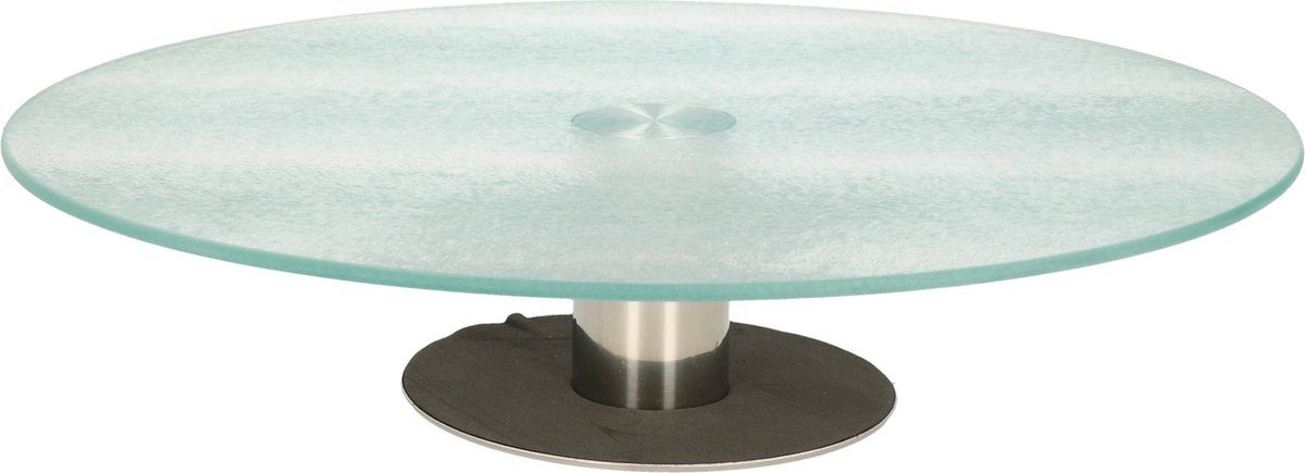 Excellent Houseware glazen taartplateau draaibaar 30 cm