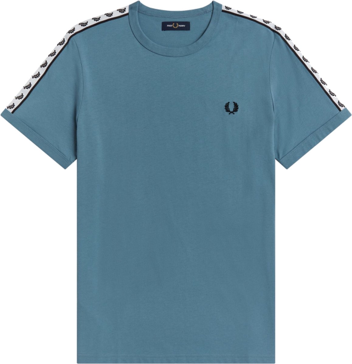 Fred Perry Taped Ringer Tee sportshirt heren blauw