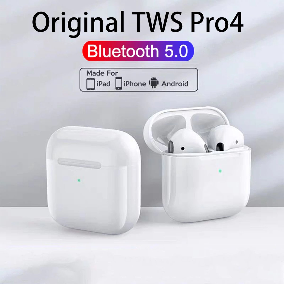 Fastsurfe - Pro 4 TWS Bluetooth draadloze koptelefoon - 5.0 waterdichte headset met microfoon - voor Android - Xiaomi - iPhone - Pro4
