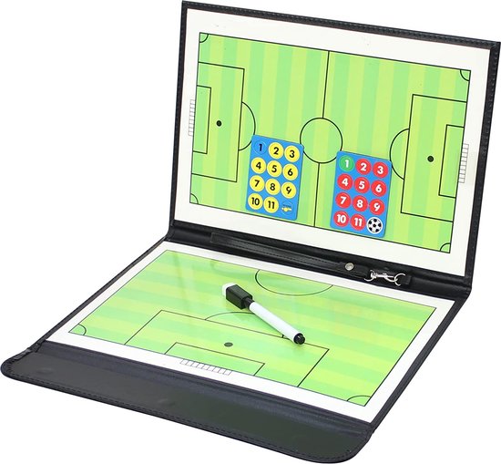Lukana Trainersmap met Magneten - Coachmap voetbal - Tactiekbord - Voetbalmap - Coachbord Voetbal - Whiteboard Voetbal - Incl Accessoires - Merkloos