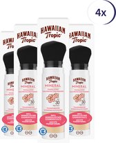 Hawaiian Tropic Mineral Powder Brush - SPF30 - 4 Stuks - Lotion - Gezichtsbescherming - Dermatologisch getest - Vegan - Voordeelverpakking