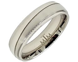 Tesoro Mio Michel – Verlovingsring / Trouwring Man - Edelstaal – 20 mm / Maat 63