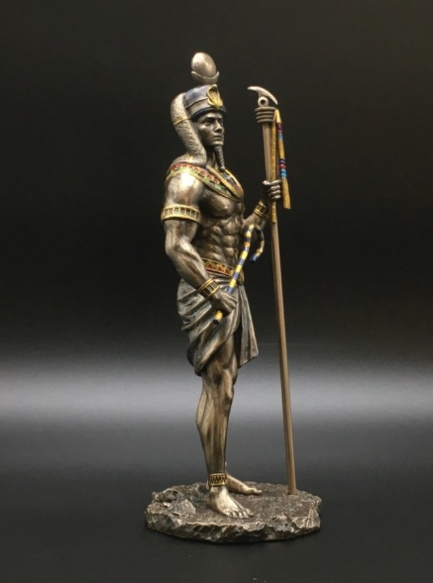 Veronese figuur Sobek Egyptische god van de Nijl 29 cm Egypte Farao gebrand