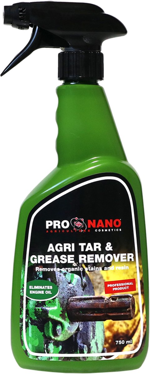 ProNano | Pro Nano Agri Teer & Vet Remover 750ml | Speciaal ontwikkeld voor het verwijderen van allerlei organische vlekken van landbouwmachines en voertuigen.