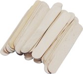 Rayher hobby beige ijsstokjes knutselhoutjes - 108x - 15 x 2 cm - knutselstokjes - houtjes