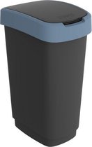 Rotho Twist - poubelle - plastique - 50 Litres - Blauw