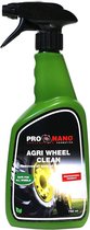 ProNano | Pro Nano Agri Wheel Clean 750ml | Velgenreiniger speciaal ontwikkeld voor de wielen van landbouwvoertuigen en machines. Door de zorgvuldig geselecteerde ingrediënten lost het product alle soorten vuil op die ontstaan ​​tijdens het rijden zo