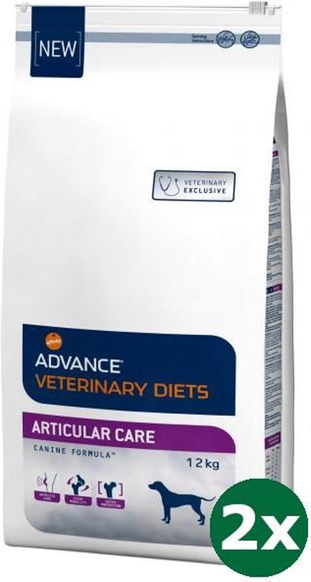 2x12 kg Advance veterinary diet dog articular gewrichten hondenvoer