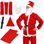 Kerstman outfit - Jas - Broek - Baard - Muts