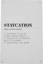 Housevitamin - Tuinposter 'Stay-cation' (40x60cm)