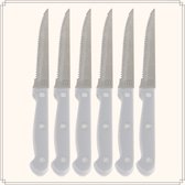 Couteaux à steak OTIX - Set de 6 pièces - Grijs - Passe au lave-vaisselle - 21x2x1,5 cm - Ensemble de couteaux à steak - Acier inoxydable