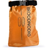 BROODNODIG® - Sac à sandwich réutilisable - fabriqué à partir de bouteilles PET 100% recyclées - sac à lunch - film alimentaire - boîte à lunch - convient également comme sac de congélation - 30x20cm - WK Oranje