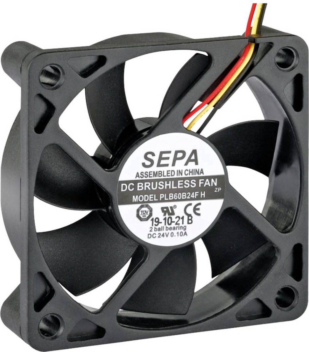 SEPA PLB60B24FSE31A Axiaalventilator 24 V/DC 27.6 m³/h (l x b x h) 60 x 60 x 15 mm