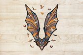 Eco Wood Art Houten Legpuzzel Vleermuis/ Bat, Size L, 2185, 54x38,7x0,5cm