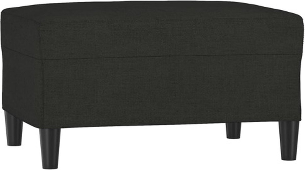 vidaXL - Voetenbank - 70x55x41 - cm - stof - zwart