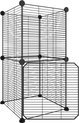 vidaXL Cage pour animal domestique avec porte 8 panneaux Acier Noir 35x35 cm
